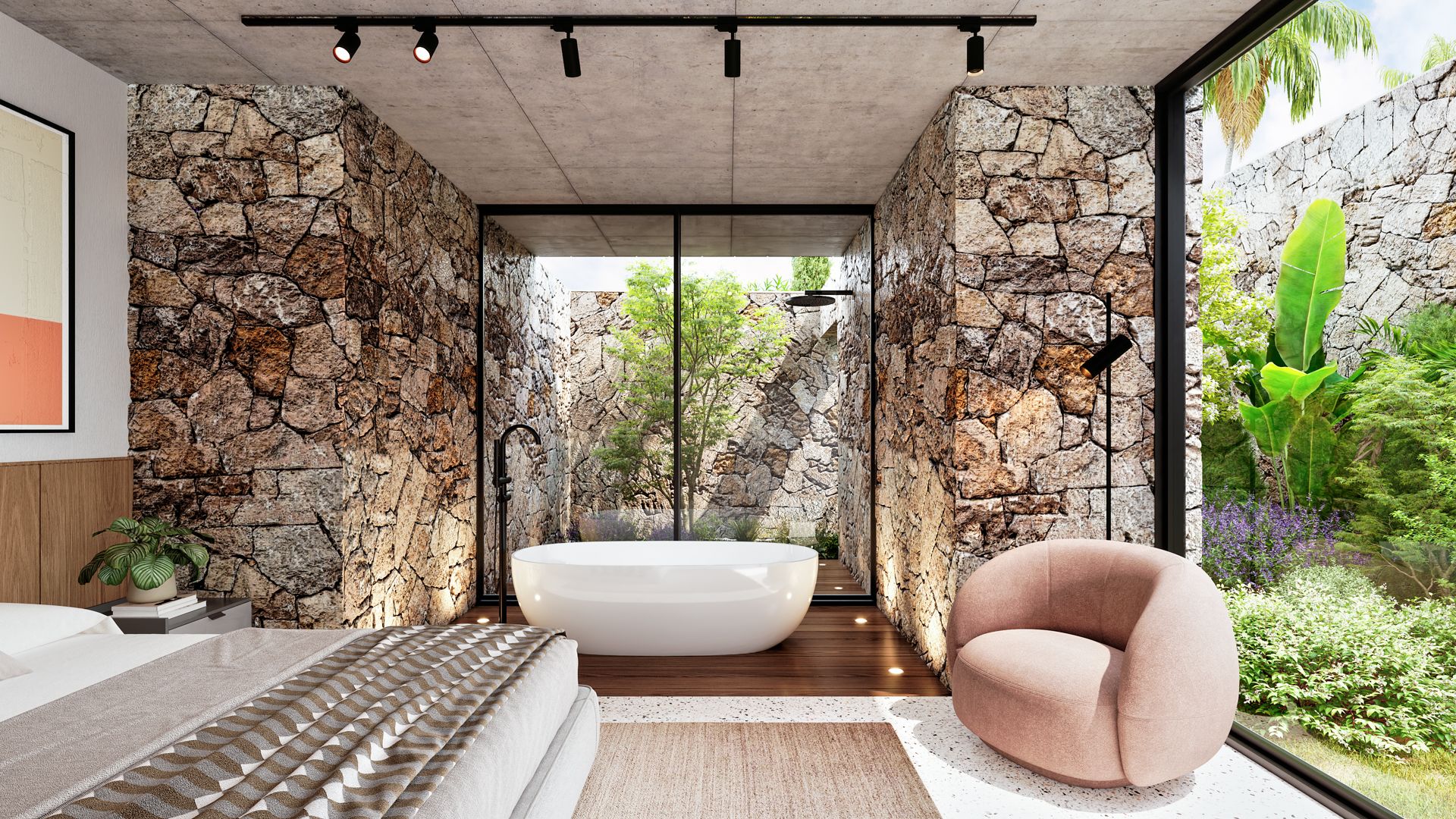 Architecture Interior - Basement Bedroom